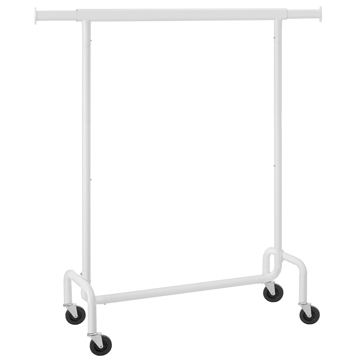 Porte-Manteau sur pied Solide a Roulettes Blanc sur fond blanc