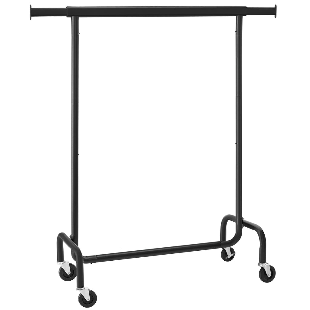 Porte-Manteau sur pied Solide a Roulettes Noir sur fond blanc