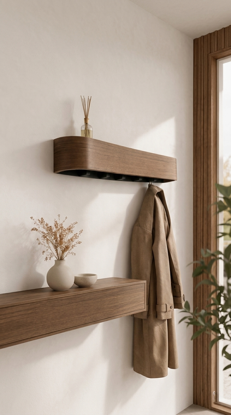Porte-mateau en bois design banniere telephone