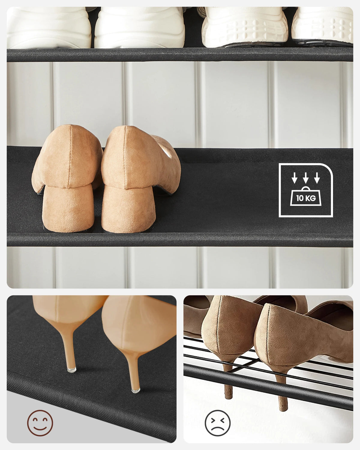 Porte-Manteau Meuble Chaussure avec Etagères