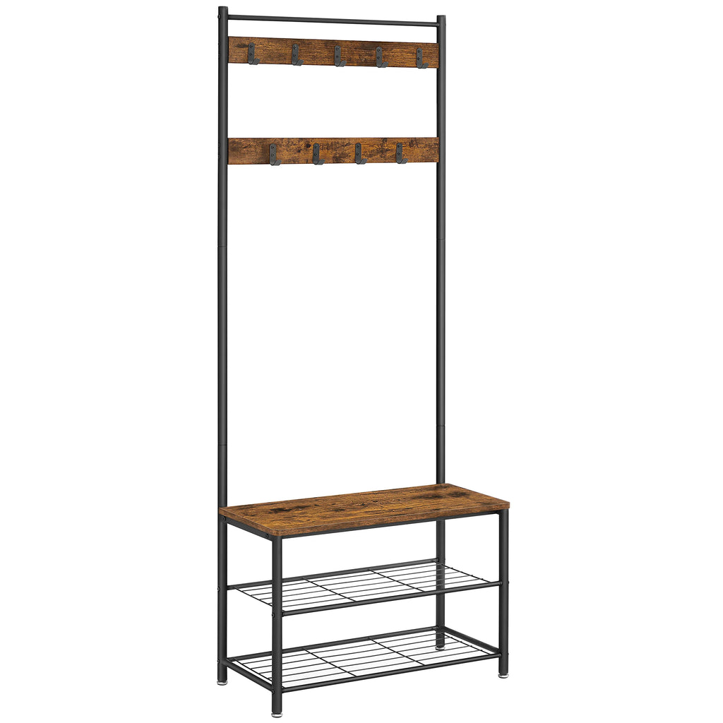 Porte-Manteau Meuble Chaussure avec Grille