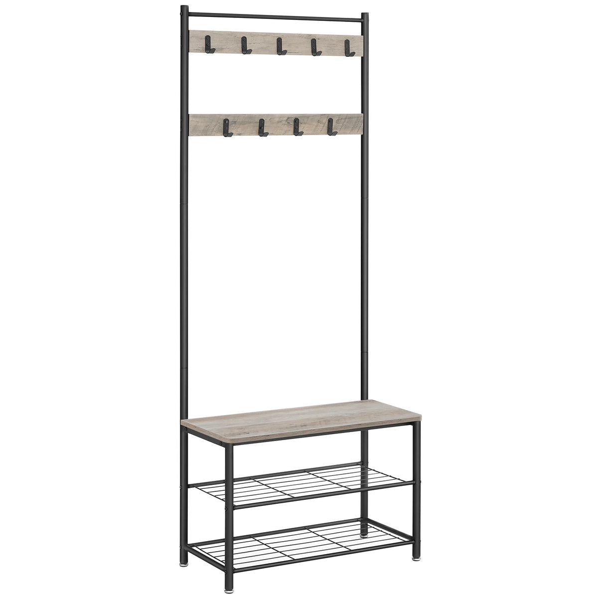 Porte-Manteau Meuble Chaussure avec Grille